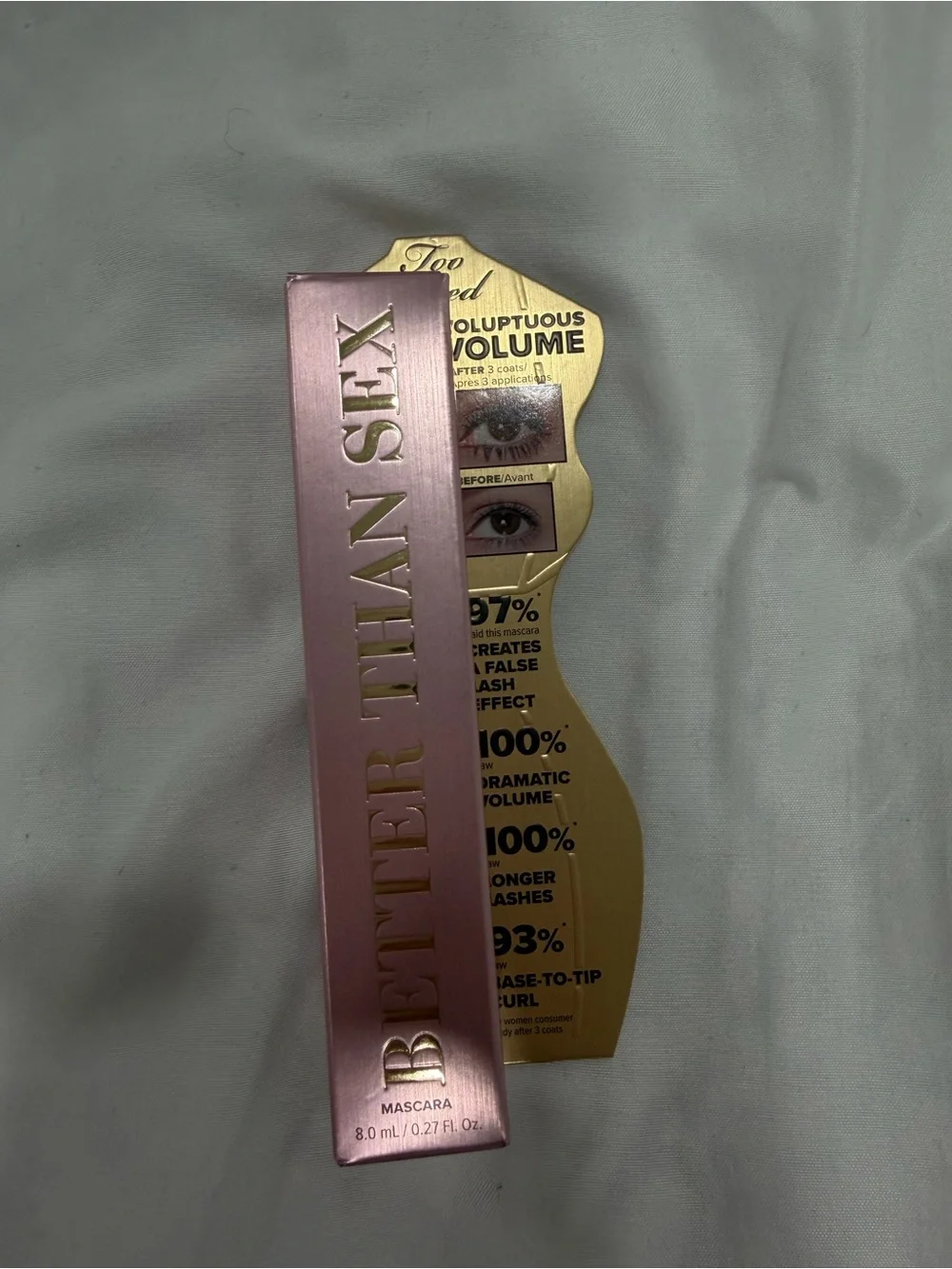 Too Faced Better Than Sex Mascara - Metallic Pink & Gold Packaging